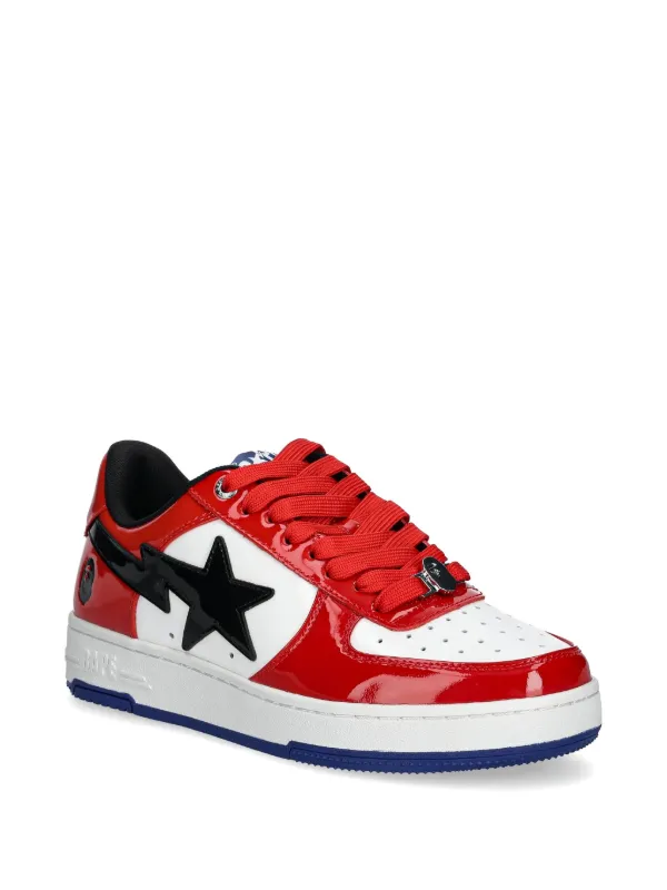 A BATHING APE® Bape STA Sneakers | Red | FARFETCH CA