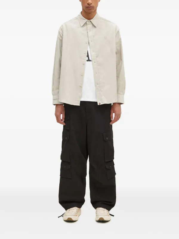 エイプ　コーデュロイシャツ A BATHING APE® コーデュロイ シャツ | ニュートラル | FARFETCH JP