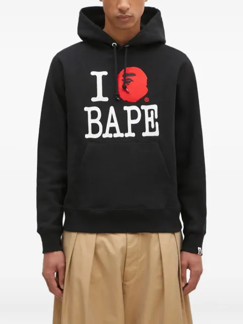 A BATHING APE® I Love Bape logo hoodie