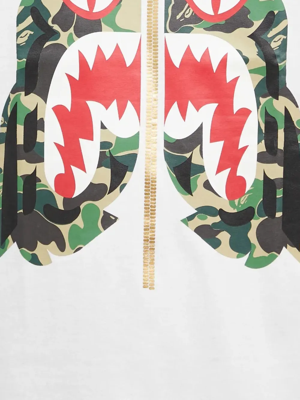 A BATHING APE T-shirt met camouflageprint Wit