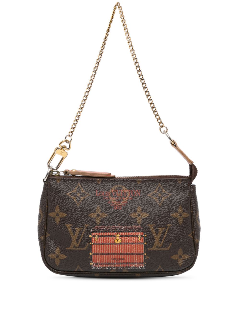 Louis Vuitton Pre-Owned 2013 Monogram Trunks and Locks Mini Pochette Accessoires shoulder bag - Brown