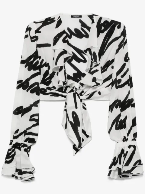 Balmain Love Letter-print blouse