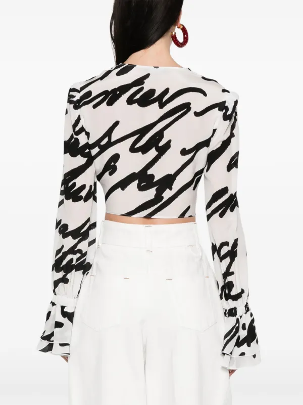 Balmain Love Letter-print Blouse | White | FARFETCH