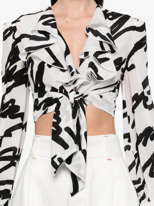 Balmain Love Letter-print Blouse | White | FARFETCH