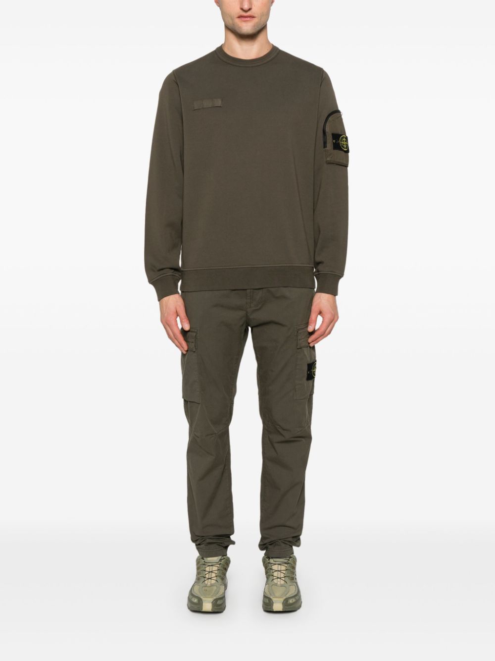 Stone Island Compass-badge sweatshirt - Groen