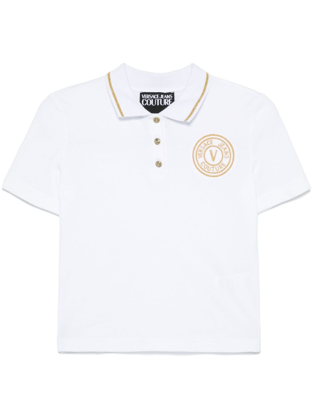 embroidered-logo polo top