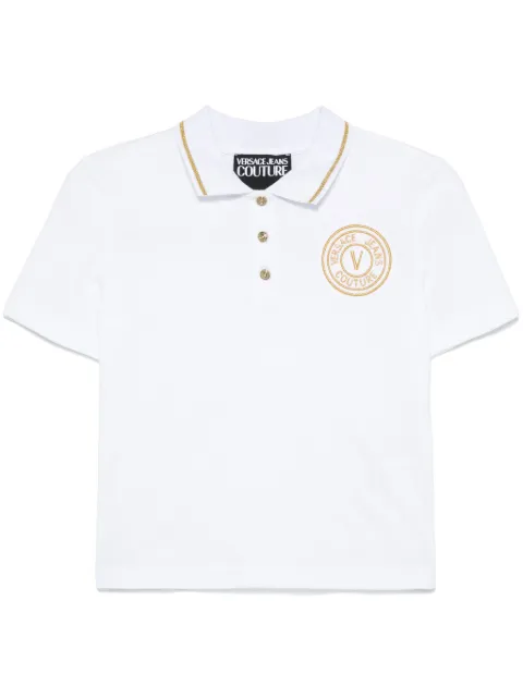 Versace Jeans Couture playera tipo polo con logo bordado