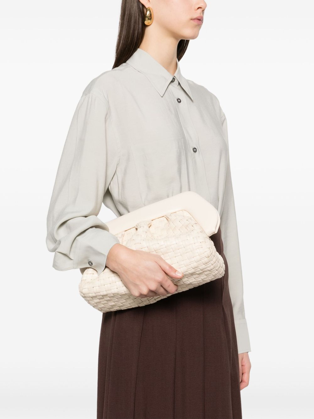 Themoirè Bios clutch - Beige