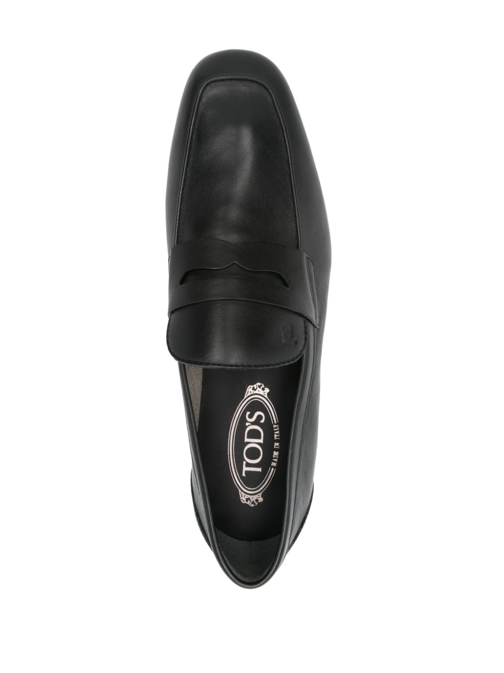 Tod's leather loafers Black