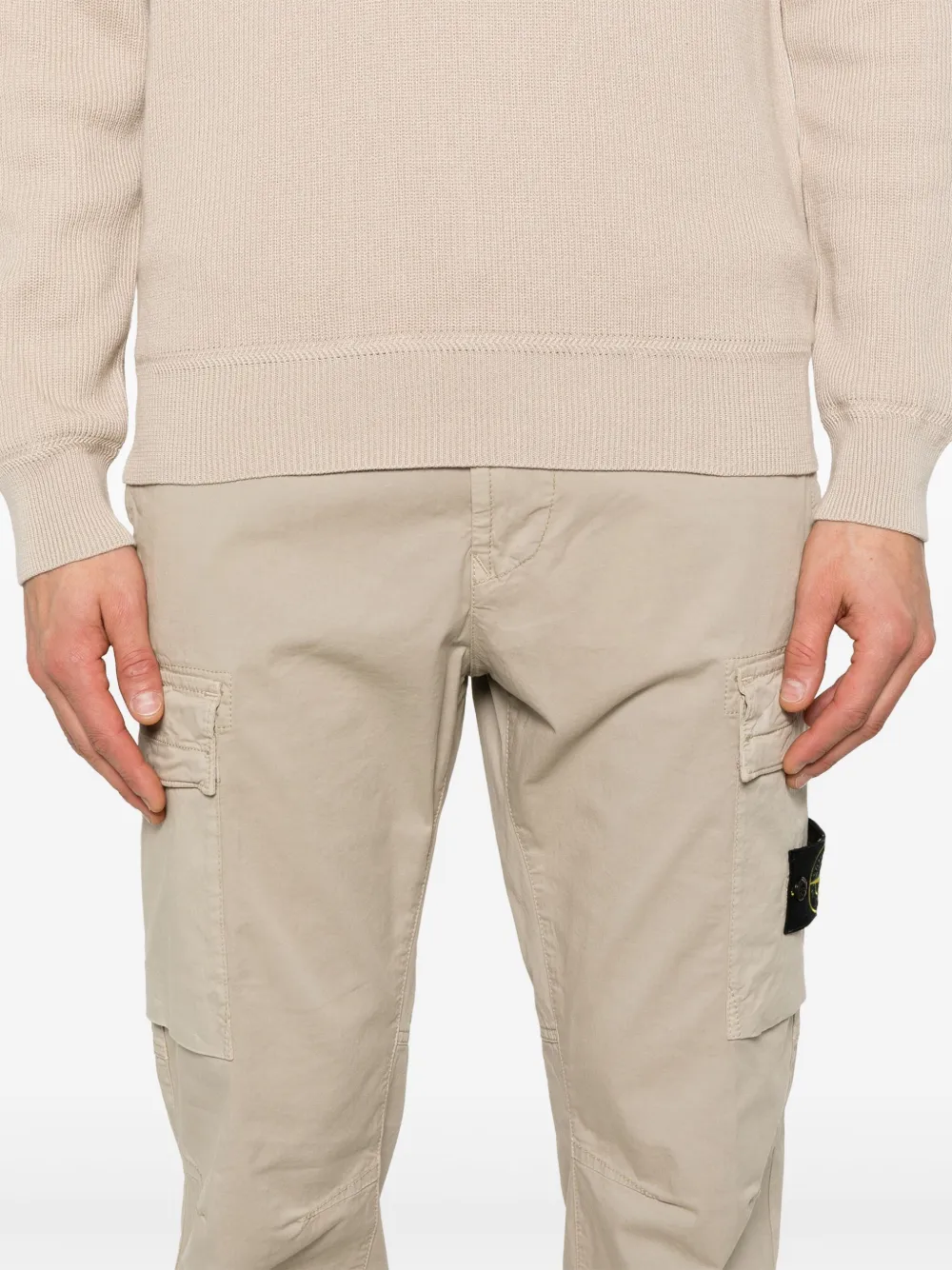 Stone Island Broek met Compass-logopatch Beige