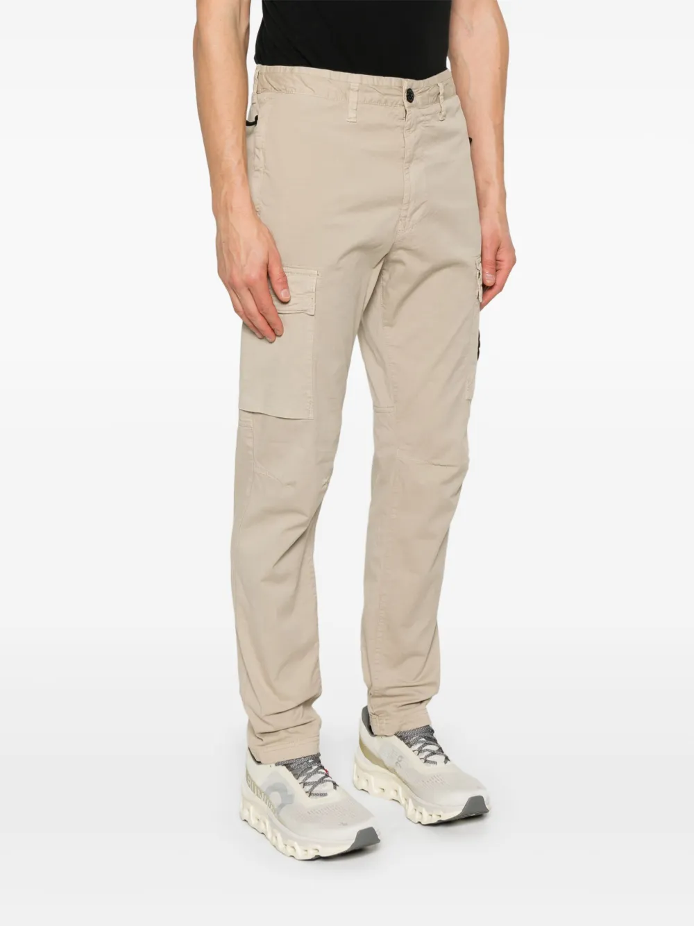Stone Island Broek met Compass-logopatch Beige
