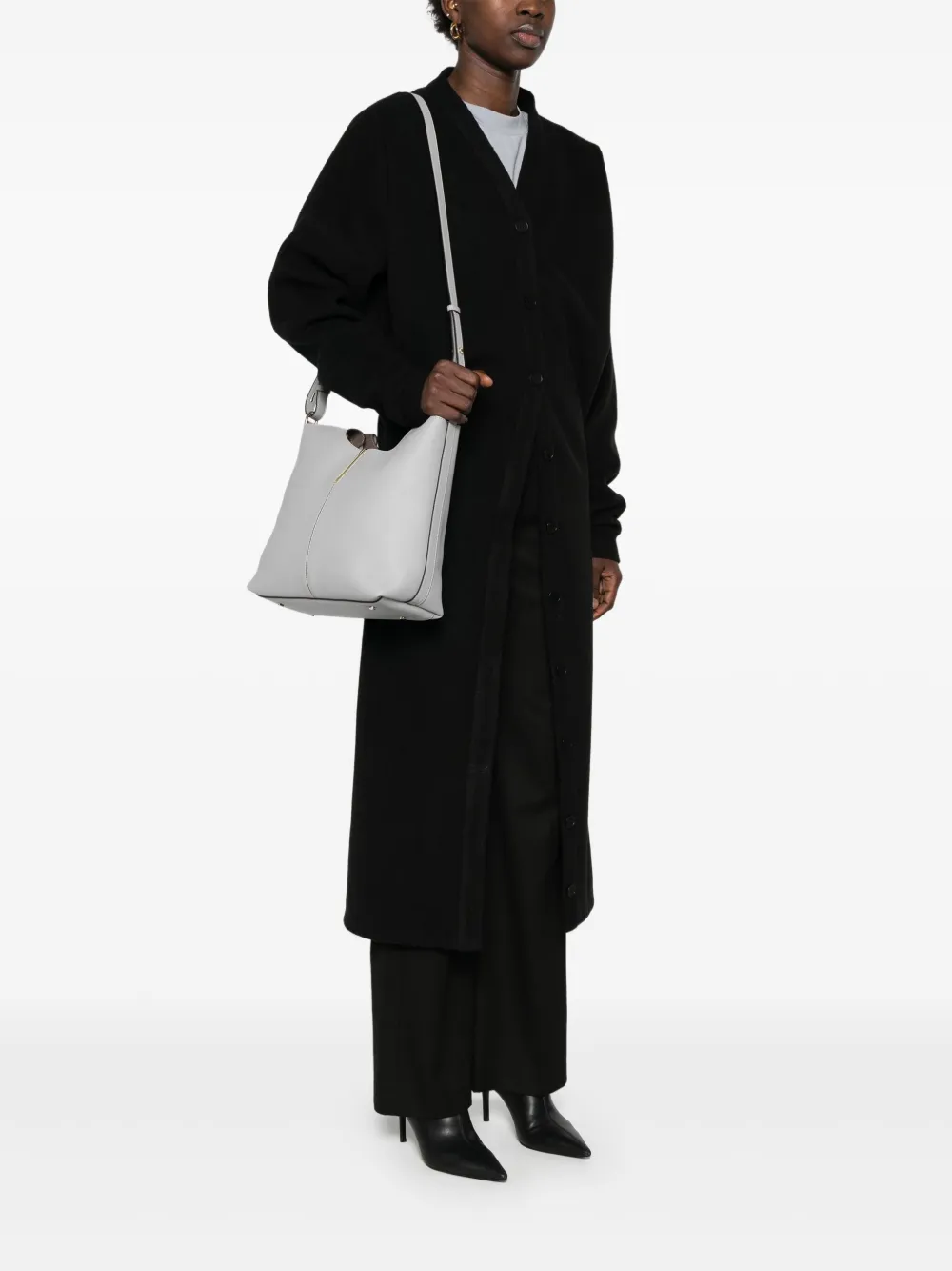 Tod's Leren shopper - Grijs