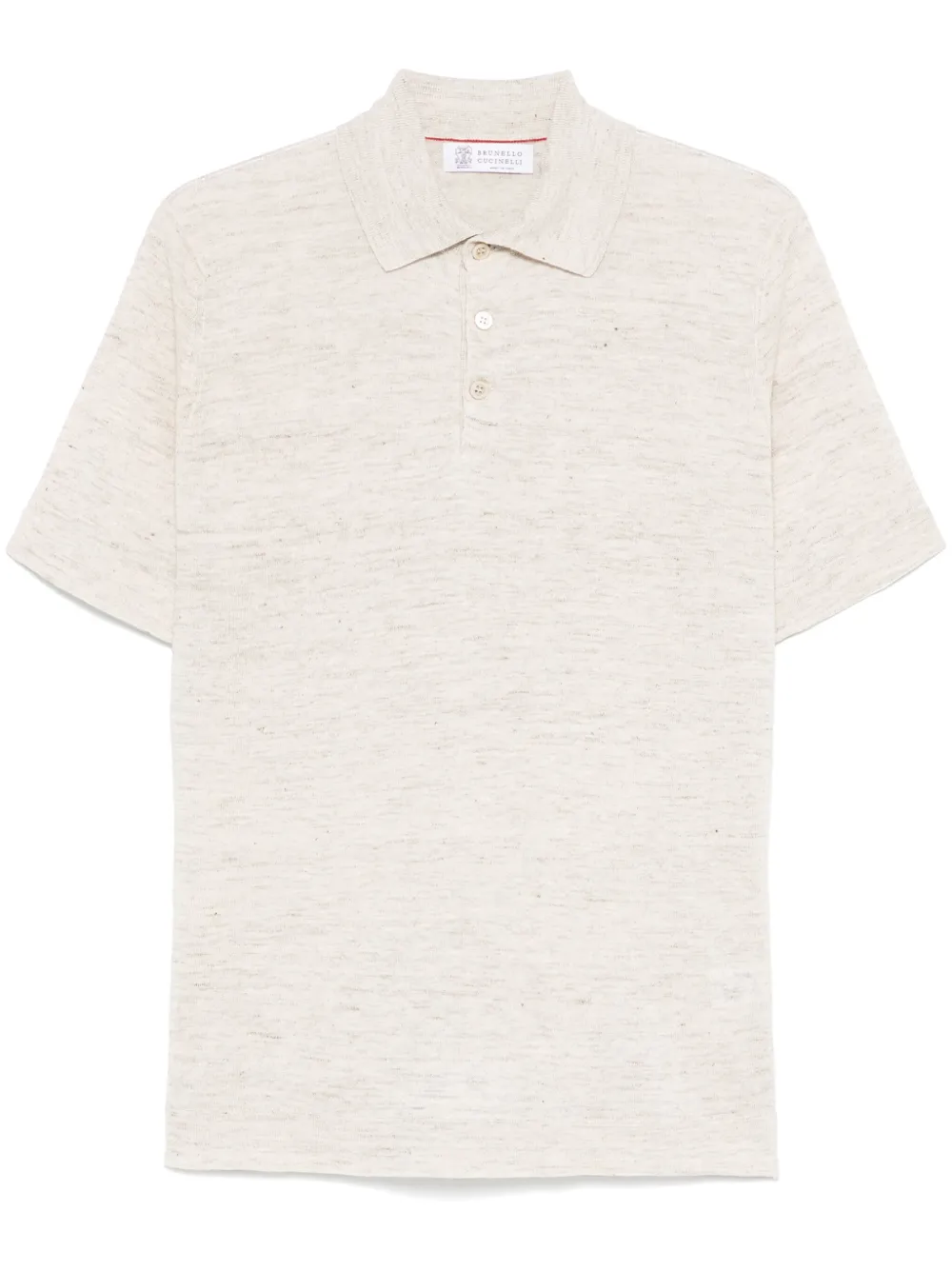 Brunello Cucinelli fine-knit polo shirt | Neutrals | Image 1