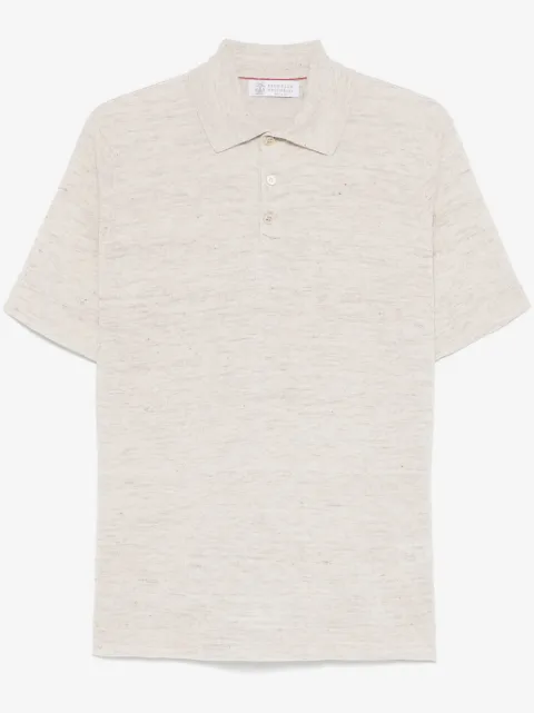 Brunello Cucinelli playera tipo polo de tejido fino