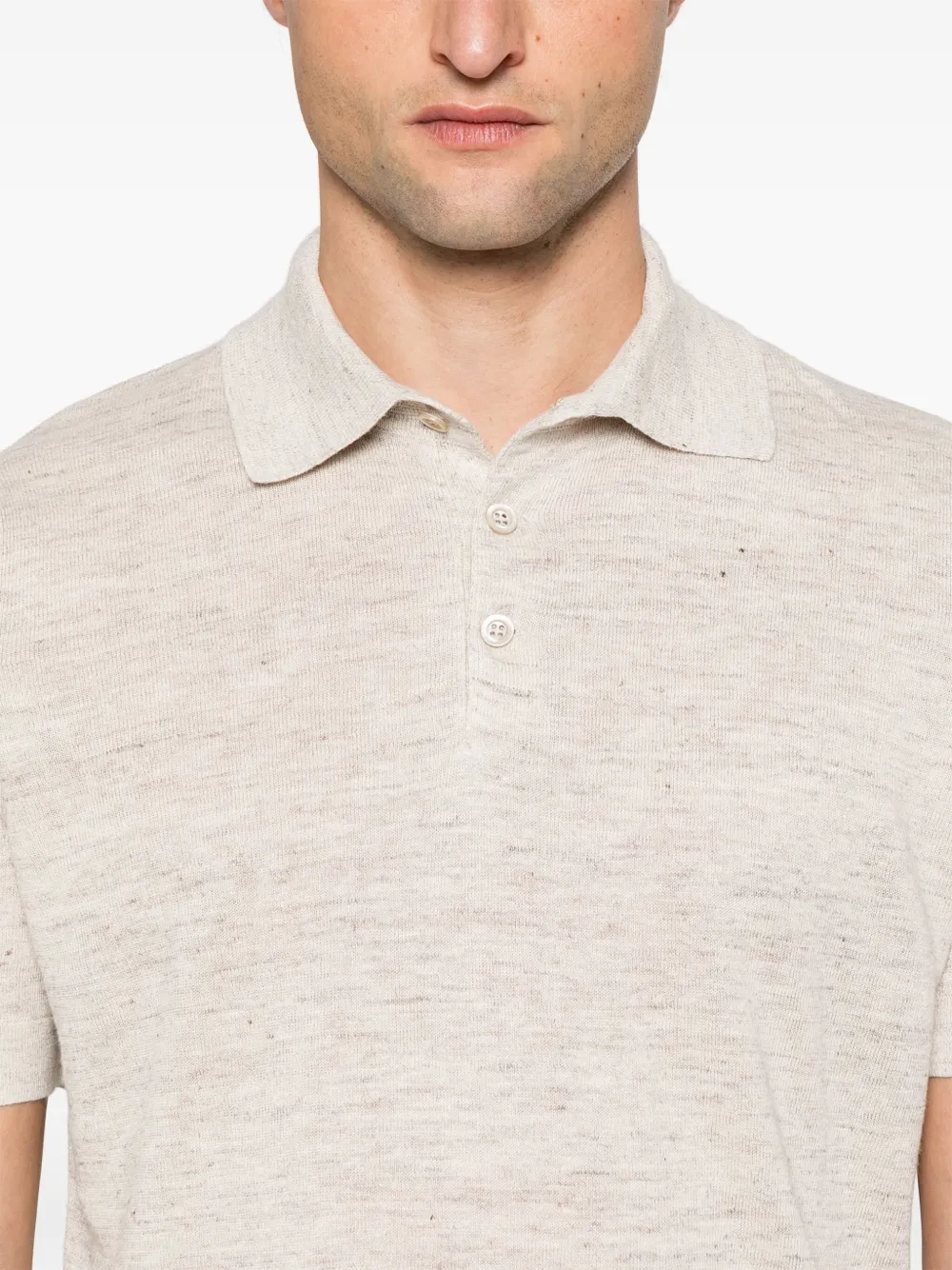 Brunello Cucinelli Fijngebreid poloshirt Beige