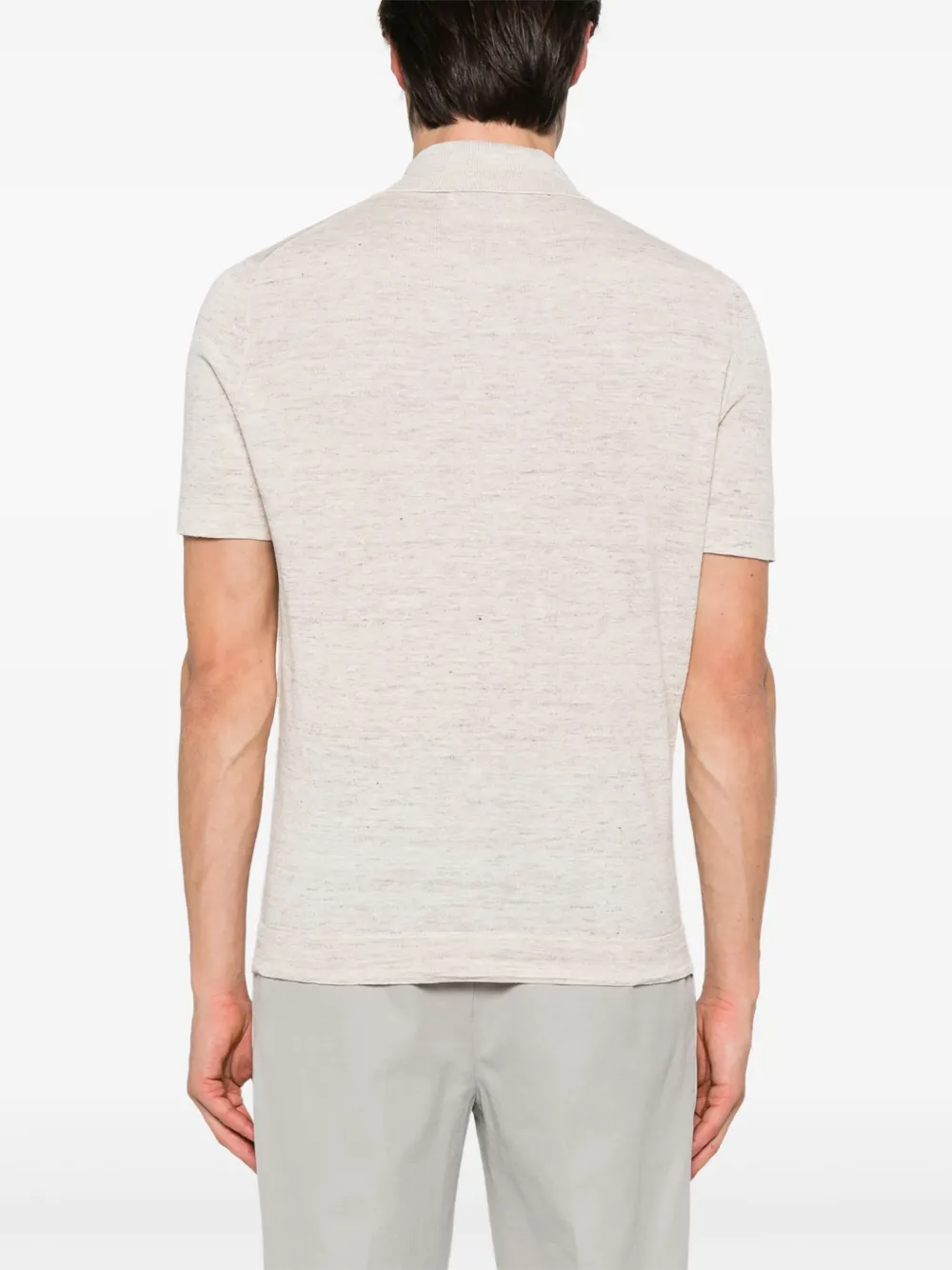 Brunello Cucinelli Fijngebreid poloshirt Beige