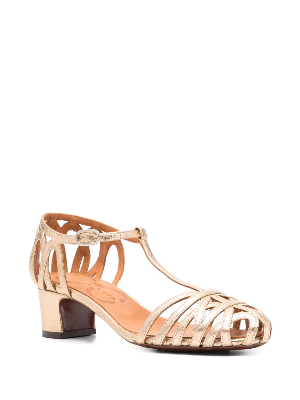 Chie Mihara 45mm U-Nenu pumps Gold