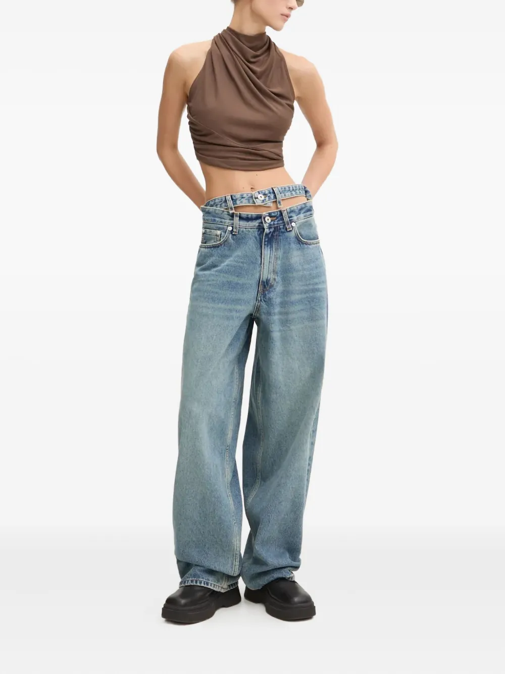 Rick Owens Lilies draped halter-neck top Bruin