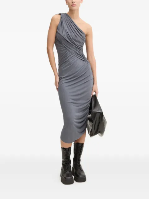 Rick Owens Lilies one-shoulder draped midi dress
