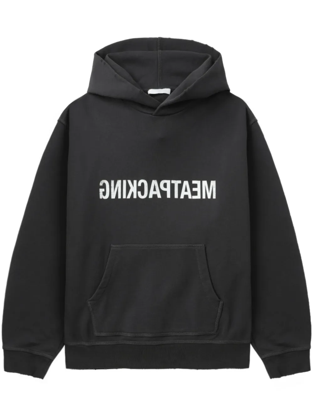 Helmut Lang x Maison Kitsune katoenen hoodie Zwart