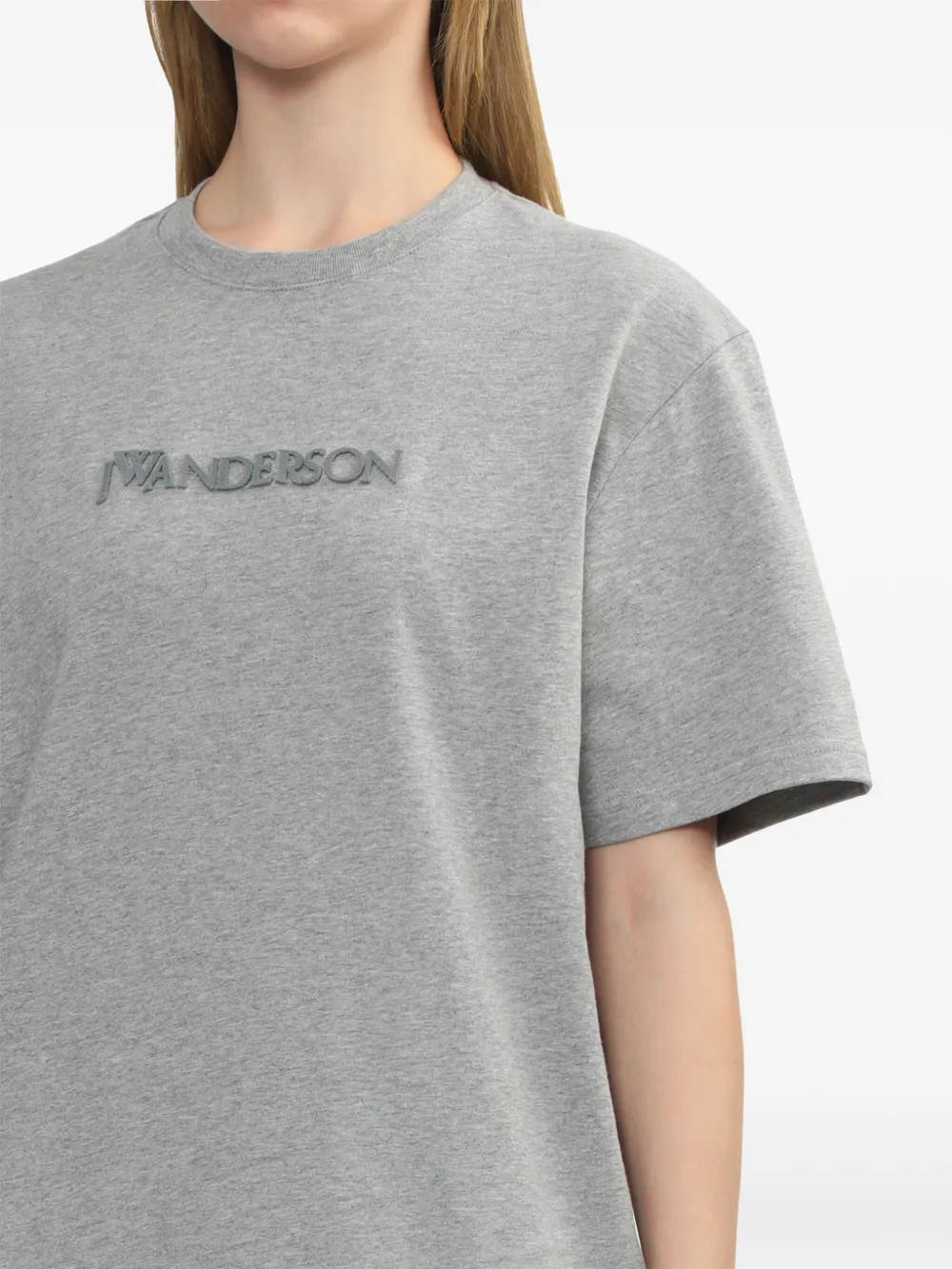 JW Anderson T-shirt met geborduurd logo Grijs