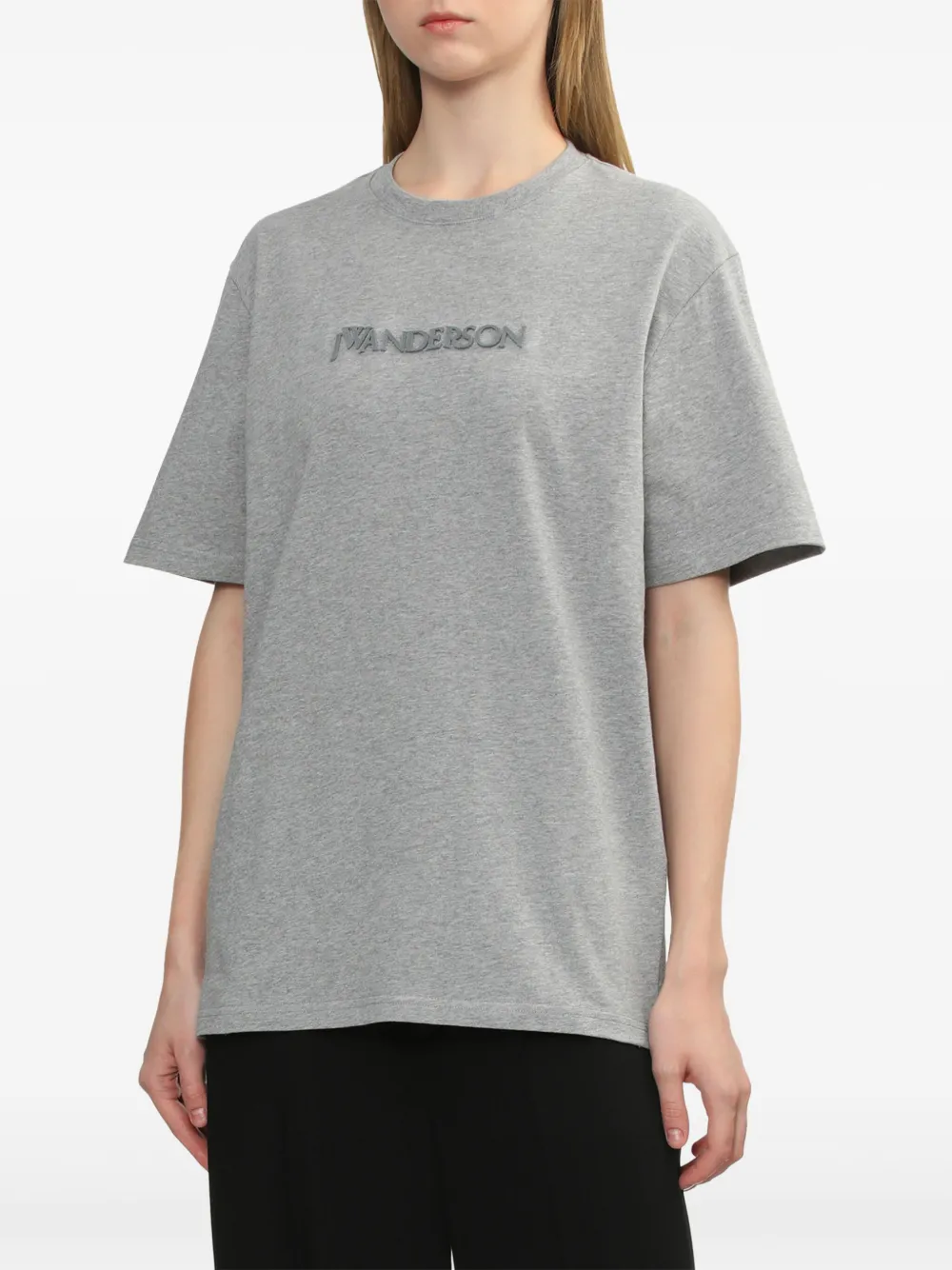 JW Anderson T-shirt met geborduurd logo Grijs