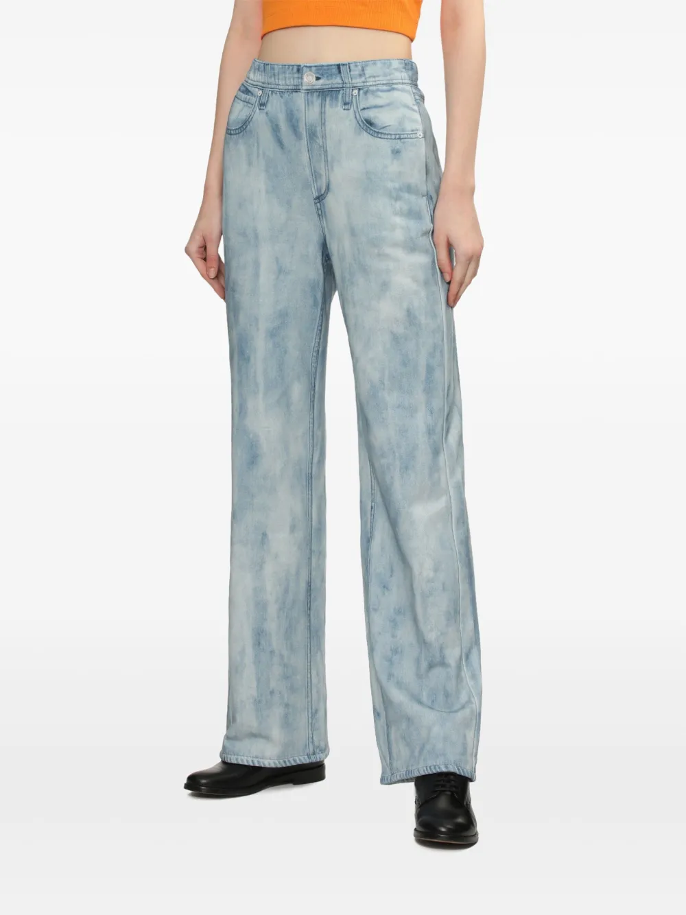 rag & bone Jeans met wassing Blauw