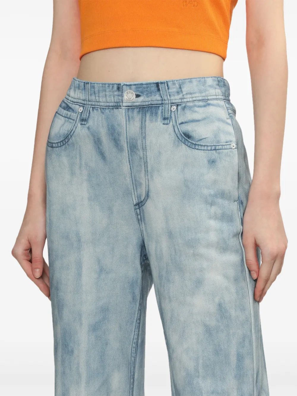 rag & bone Jeans met wassing Blauw