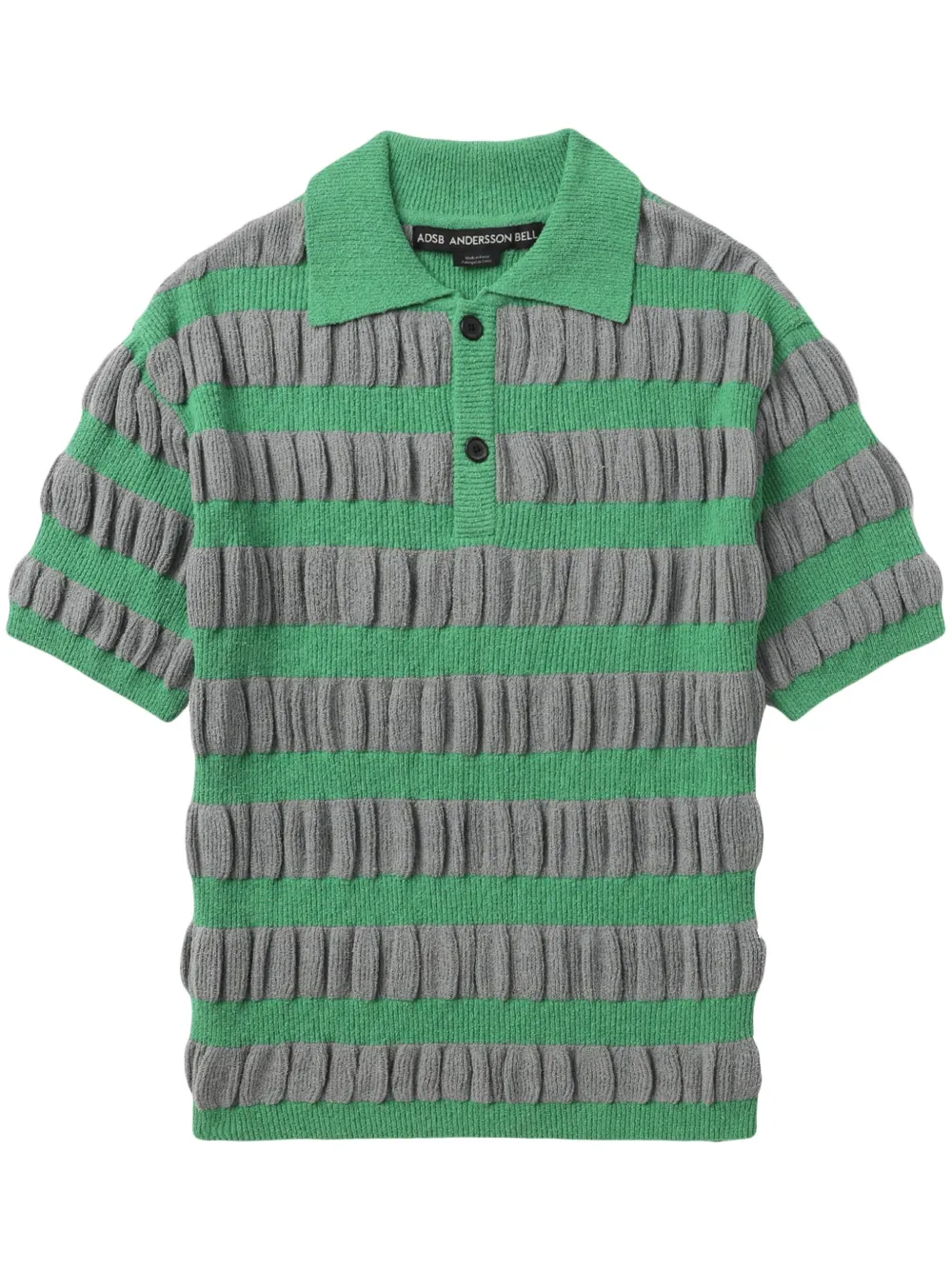 ruffle-knit polo t-shirt