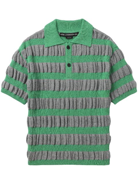 Andersson Bell ruffle-knit polo t-shirt 