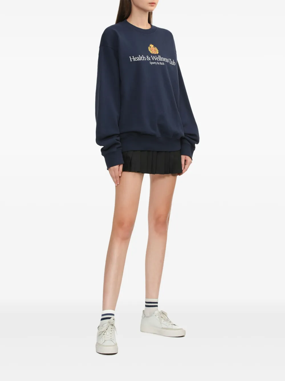 Sporty & Rich H&W Crest sweater - Blauw