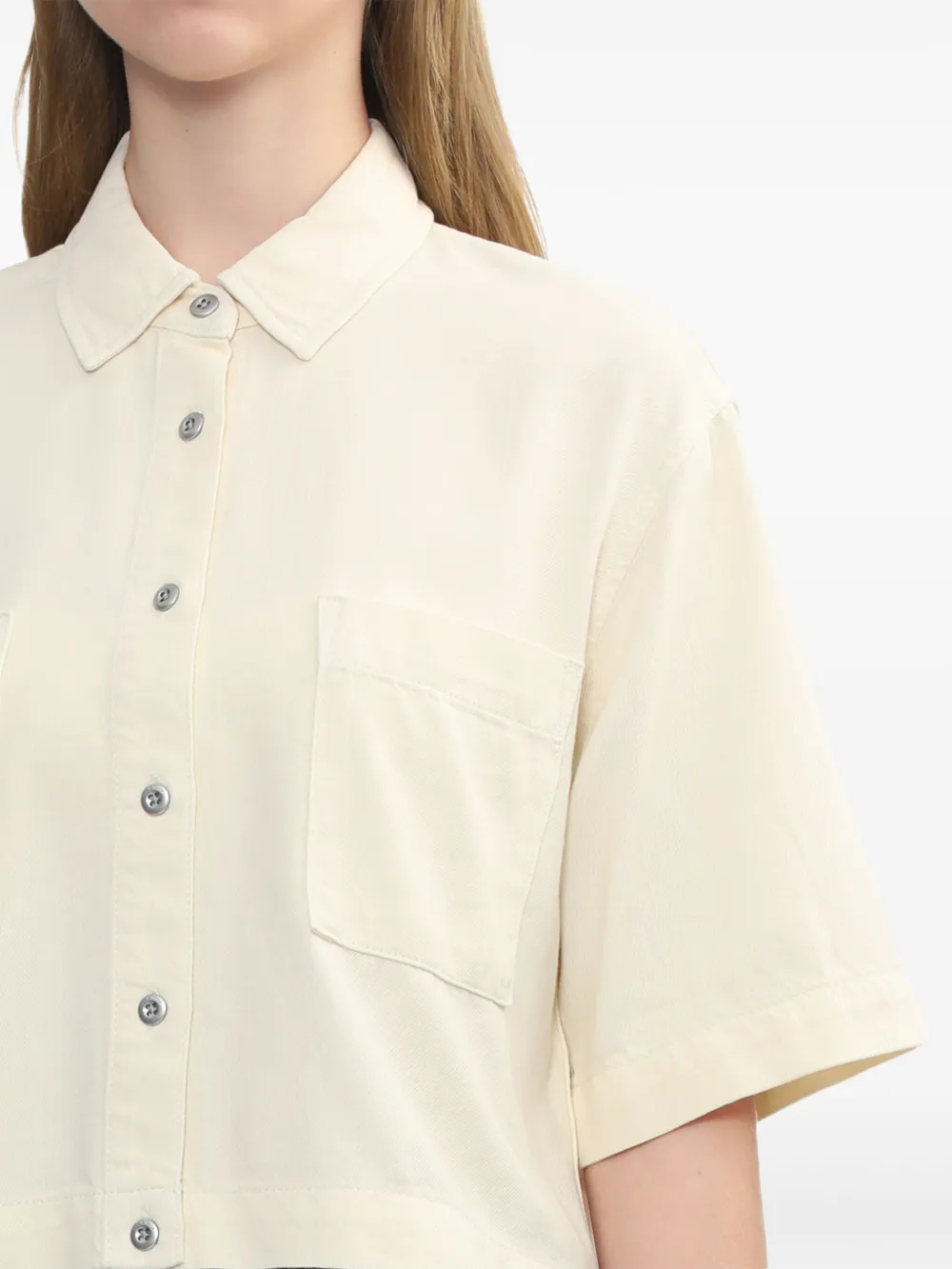 rag & bone blouse met korte mouwen Beige