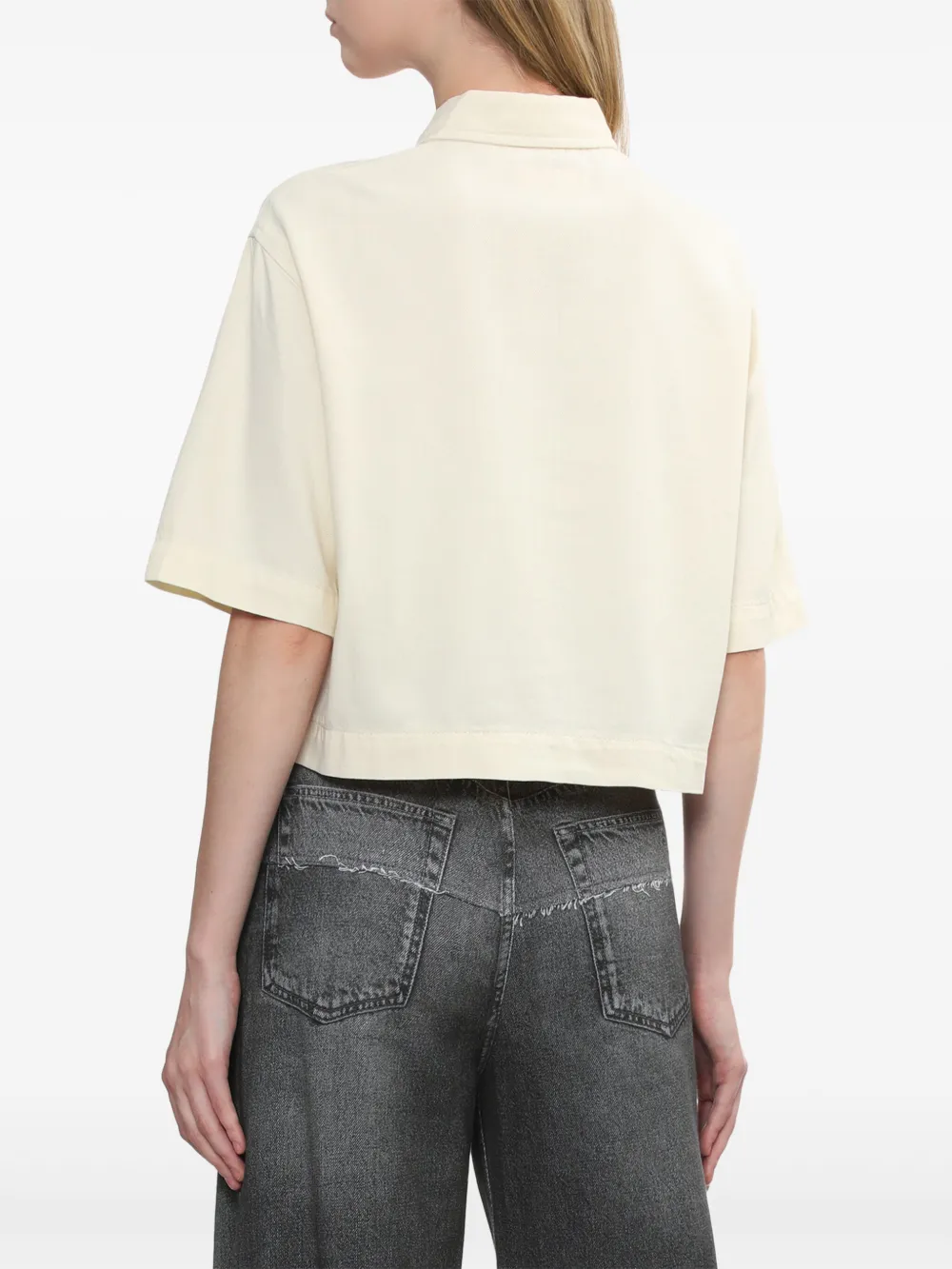 rag & bone blouse met korte mouwen Beige