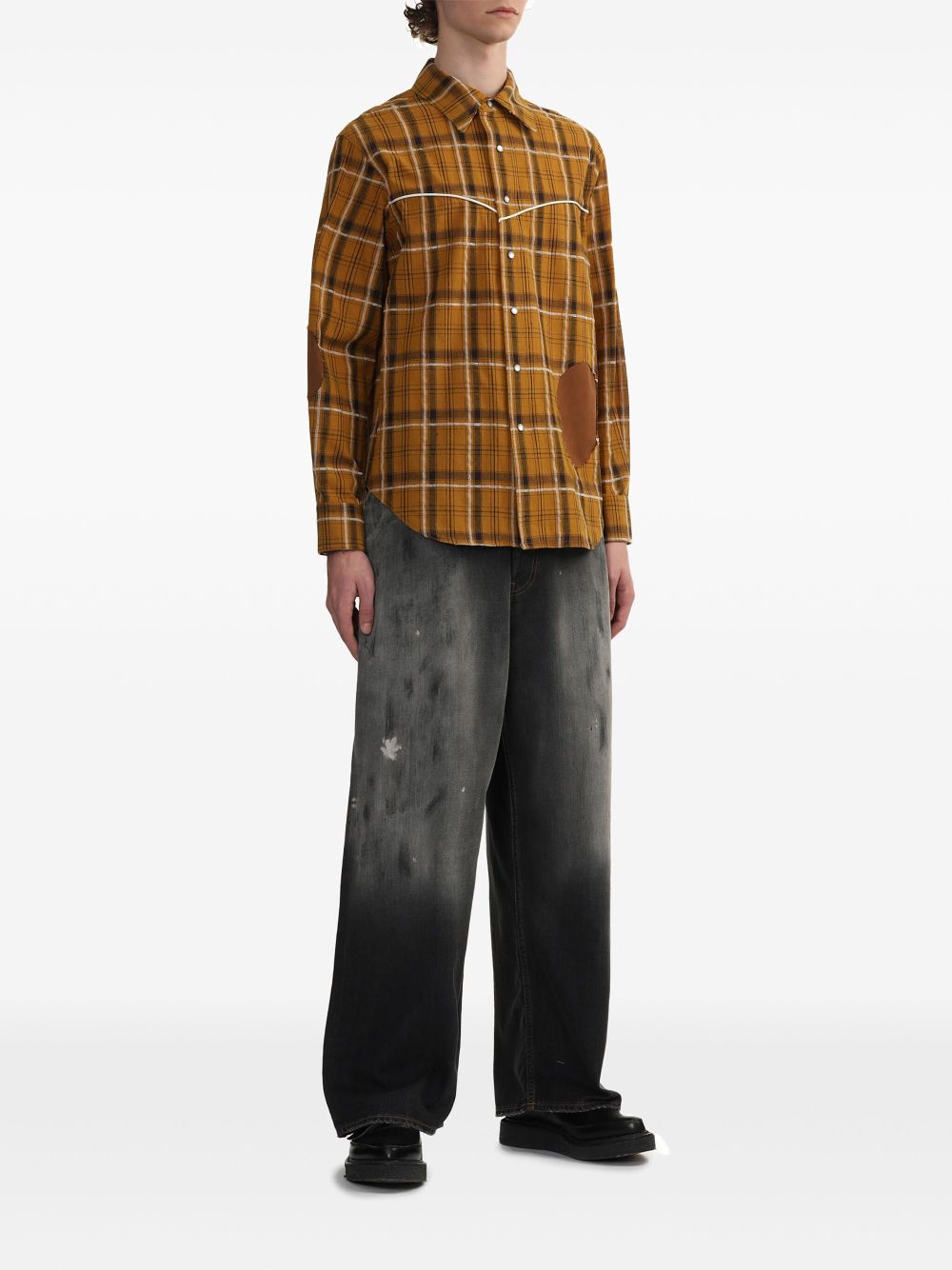 Andersson Bell checked shirt - Geel