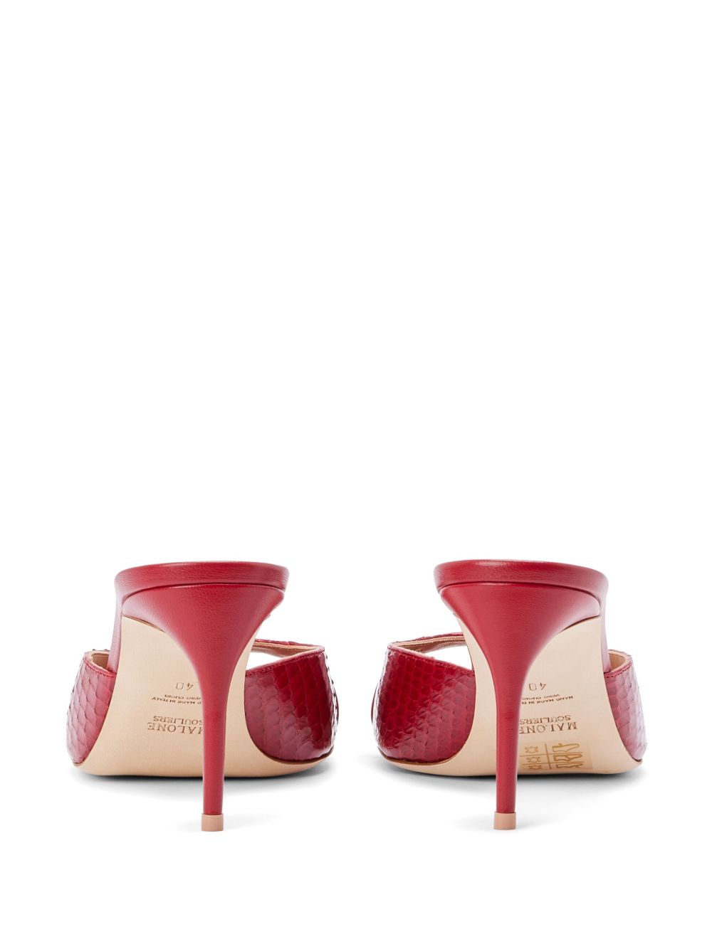 Malone Souliers 70mm Lumi mules Red