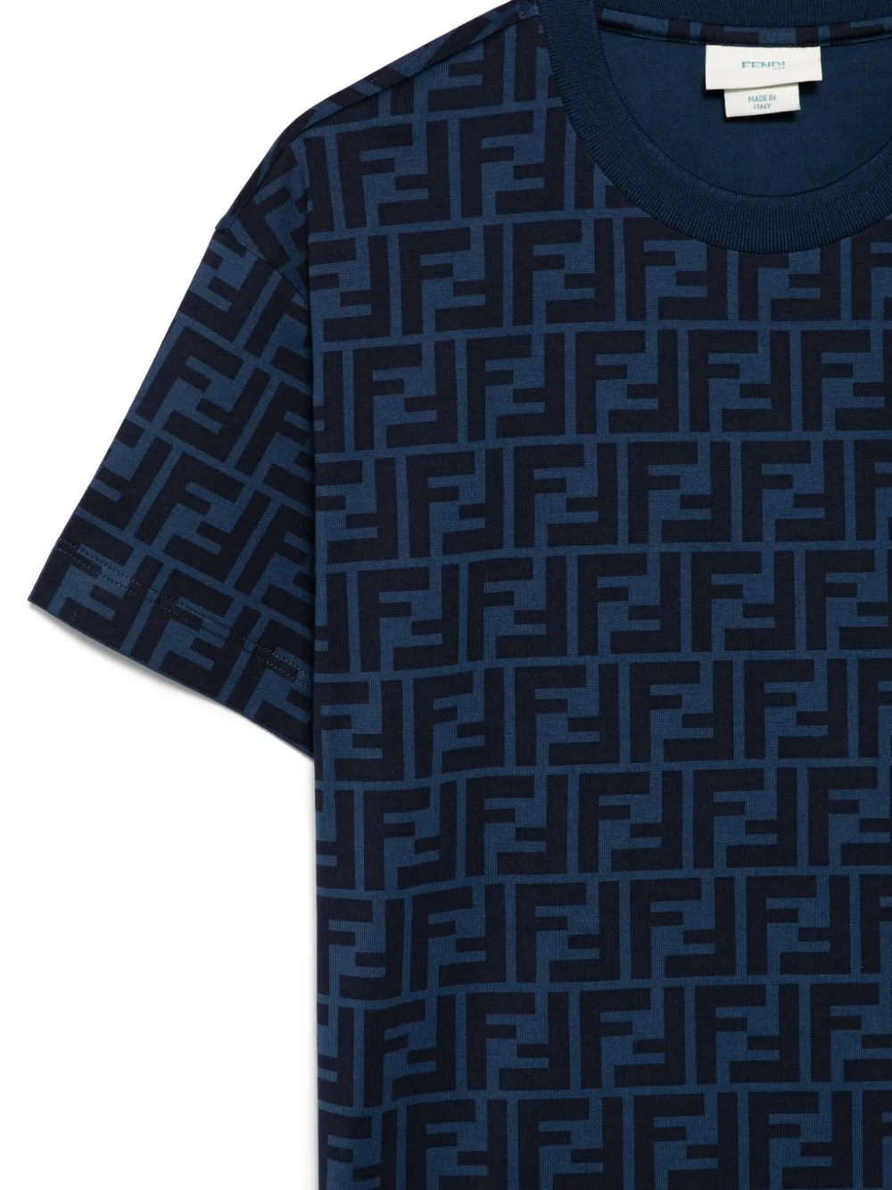 Fendi Kids T-shirt met logo Blauw