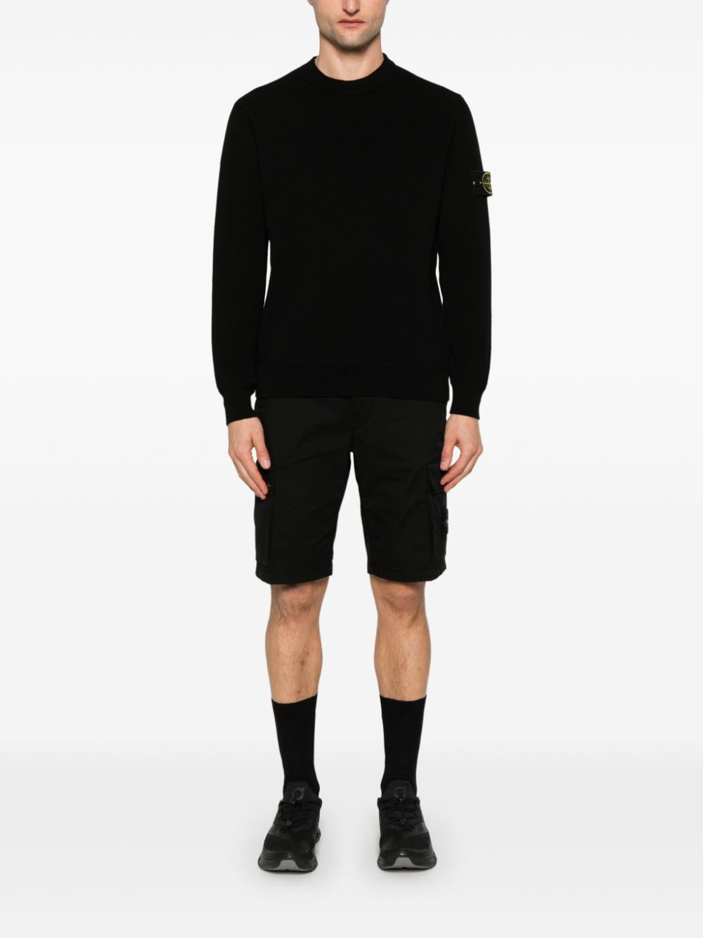 Stone Island Compass-badge sweater - Zwart