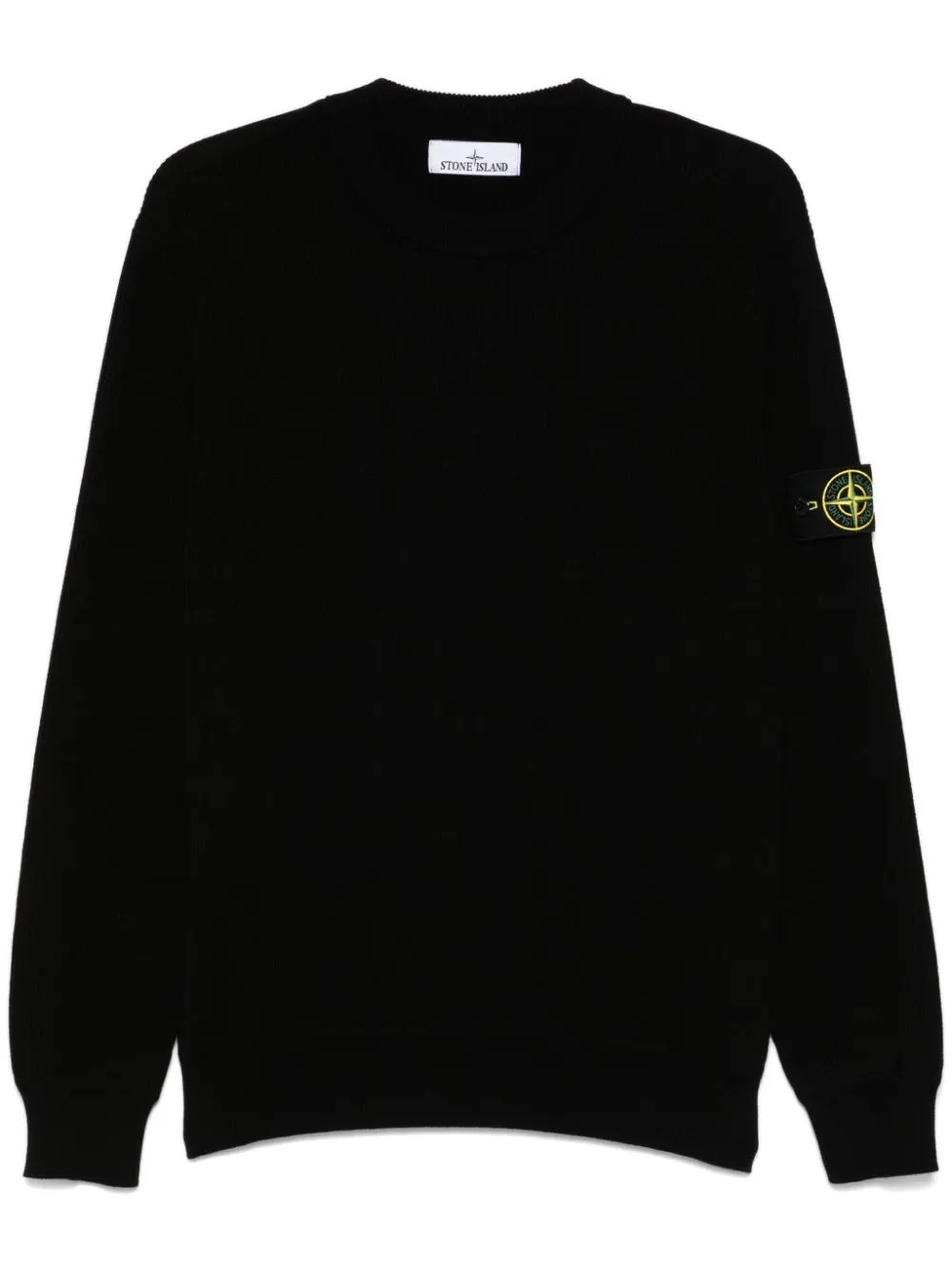 Shop Stone Island Compass-badge Sweater In Black