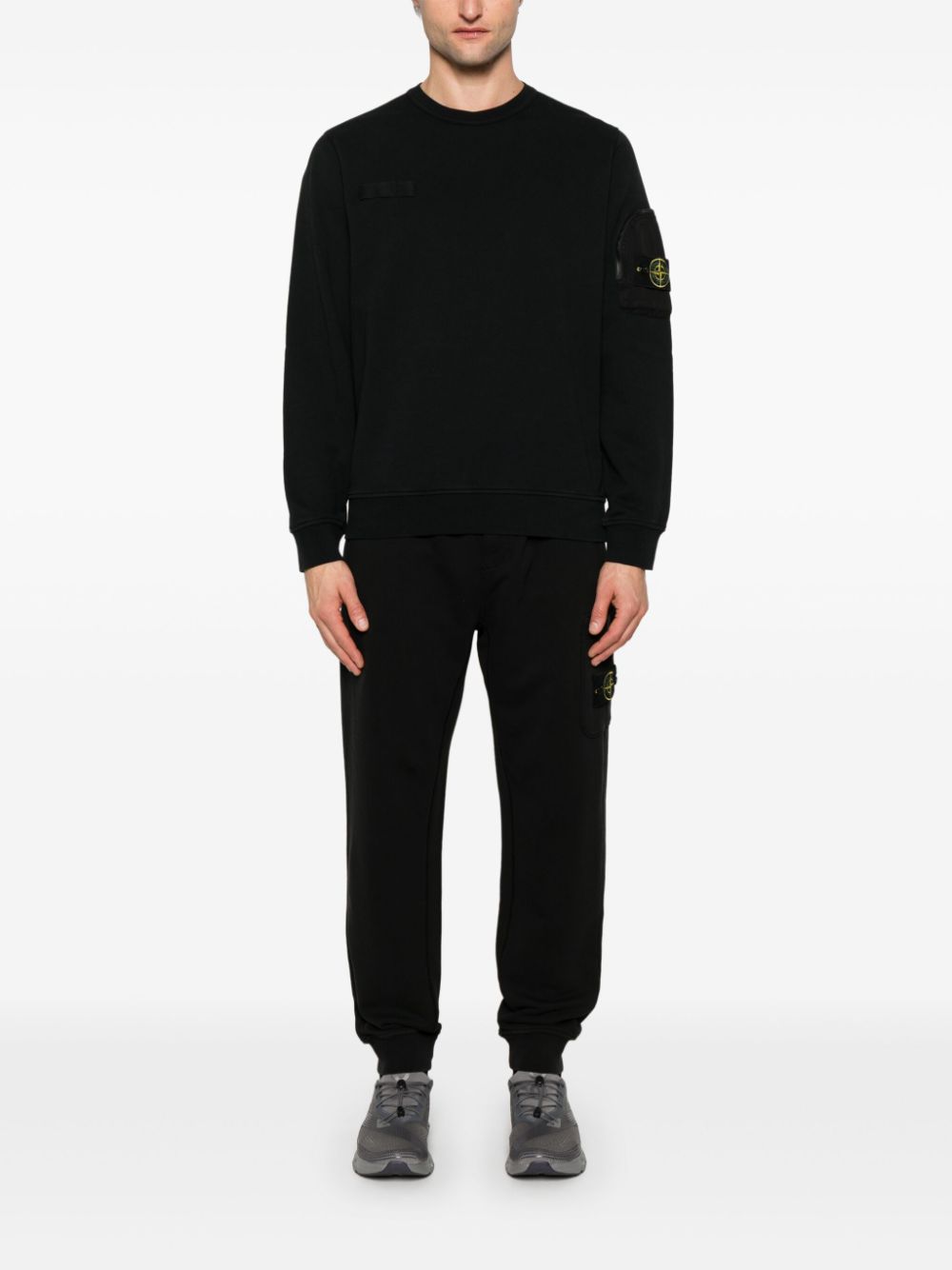 Stone Island Compass-badge sweatshirt - Zwart