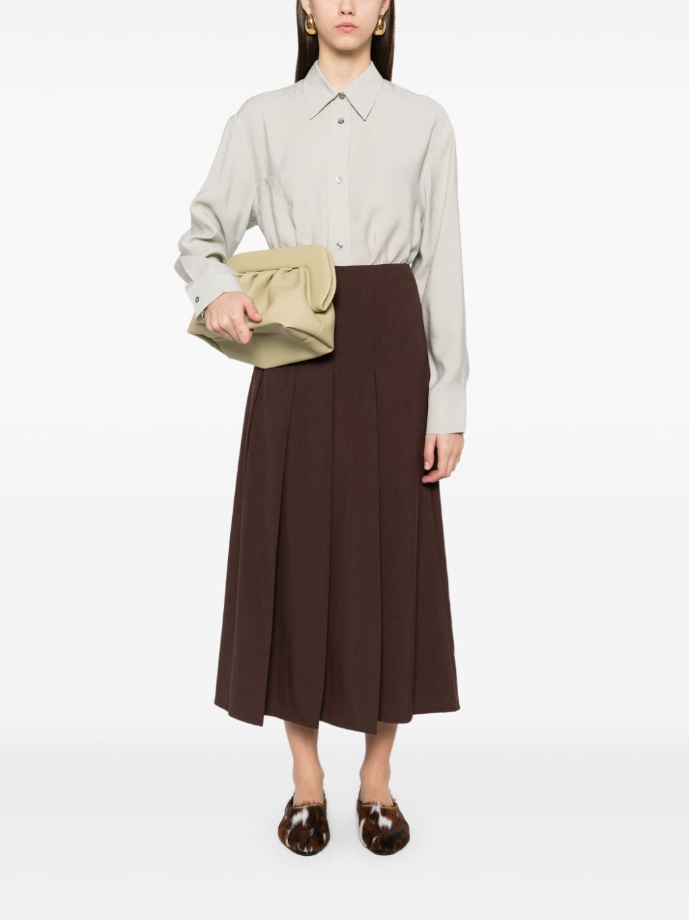 Studio Nicholson Fuse midi-rok - Bruin