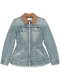 Alexander McQueen peplum denim jacket - Blue