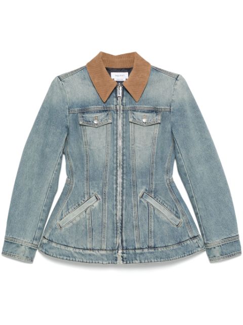 Alexander McQueen Jeansjacke mit Schößchen