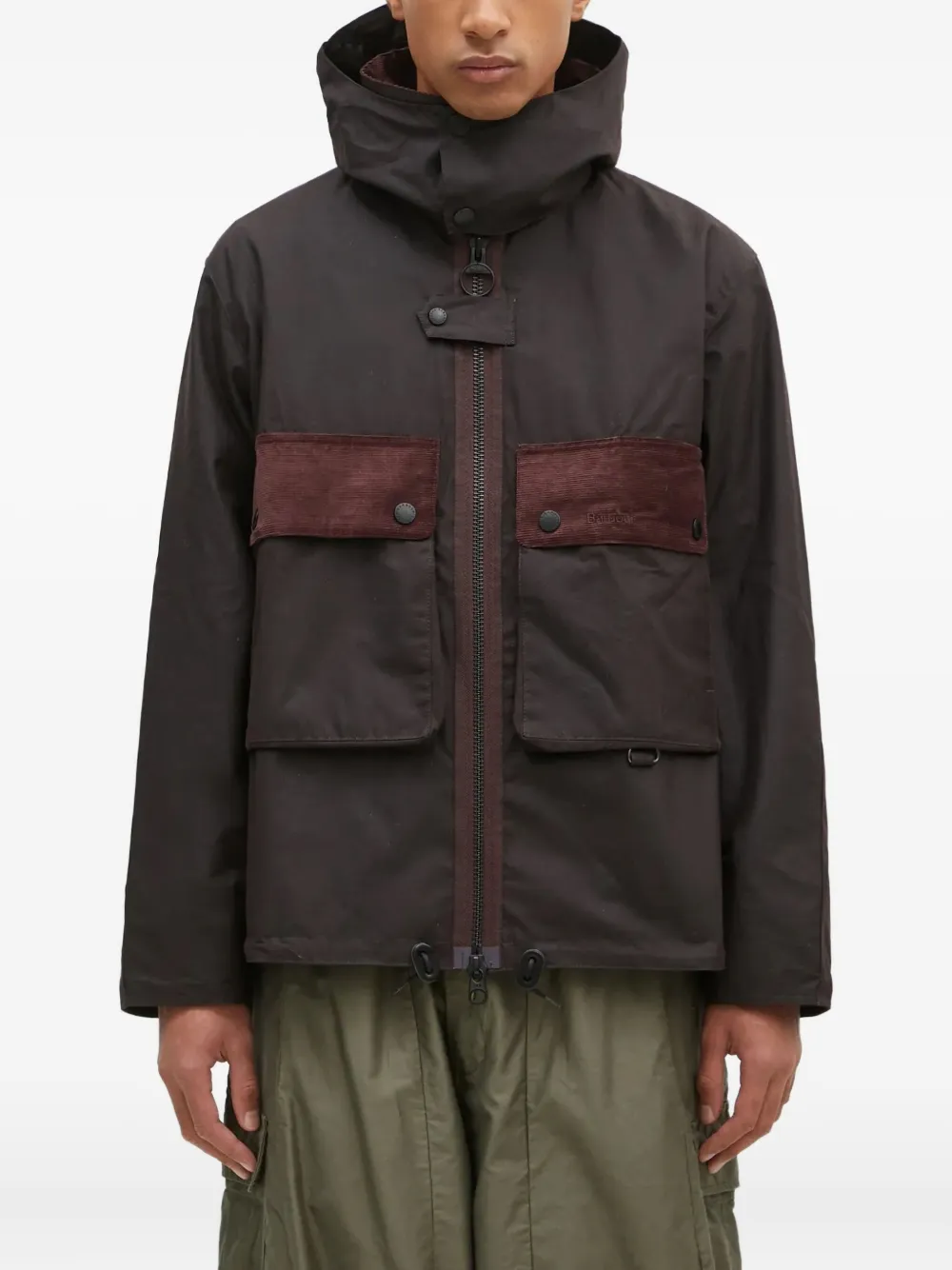 Barbour chamarra con capucha y bolsillo | marrón | Image 1