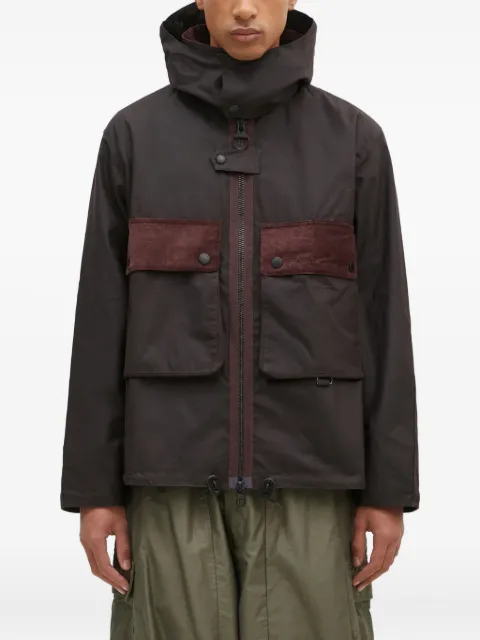 Barbour chamarra con capucha y bolsillo
