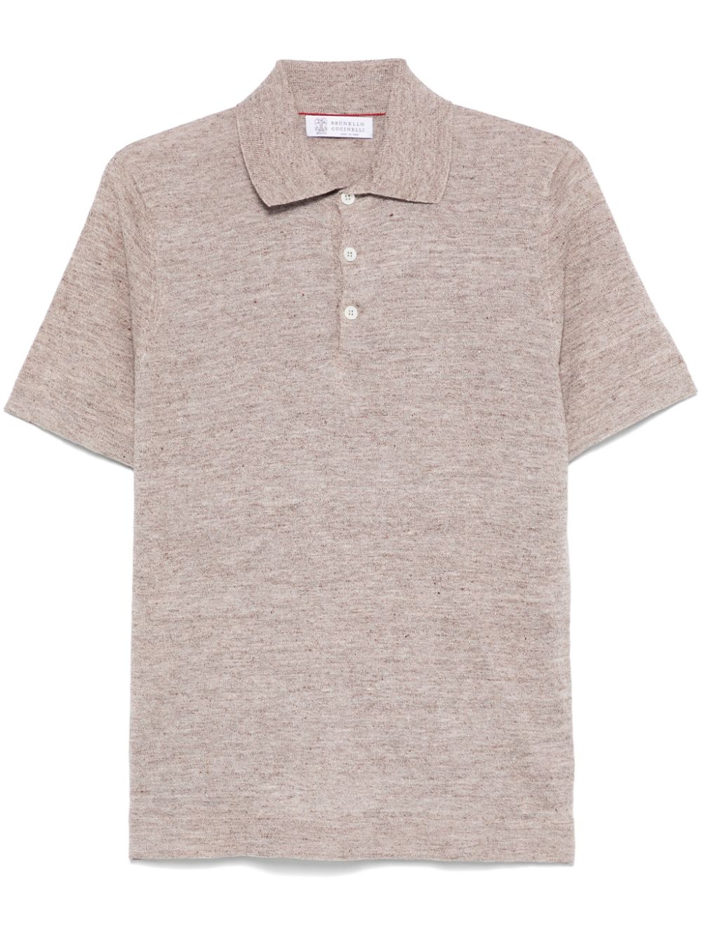 Brunello Cucinelli fine-knit polo shirt - Brown