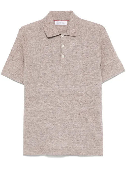 Polo en maille fine - Brunello Cucinelli - Modalova