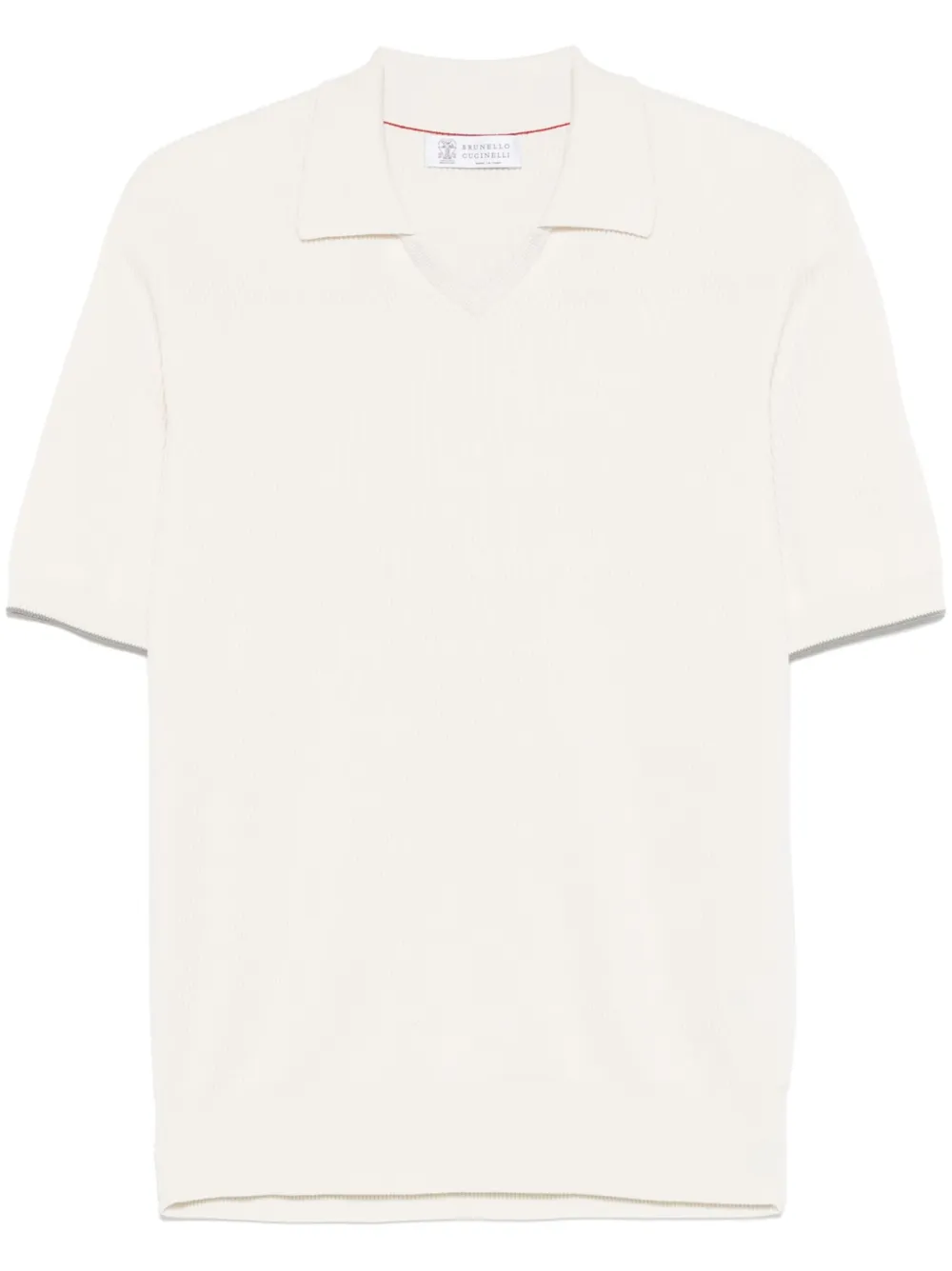 Brunello Cucinelli ribbed polo shirt | White | Image 1