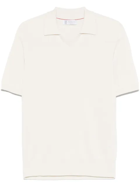 Brunello Cucinelli Geripptes Poloshirt
