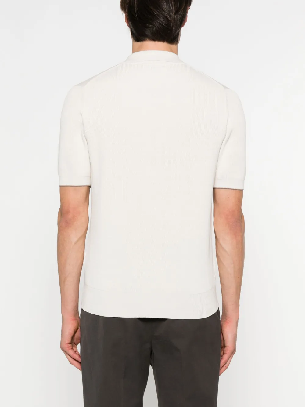 Brunello Cucinelli Geribbeld poloshirt Wit