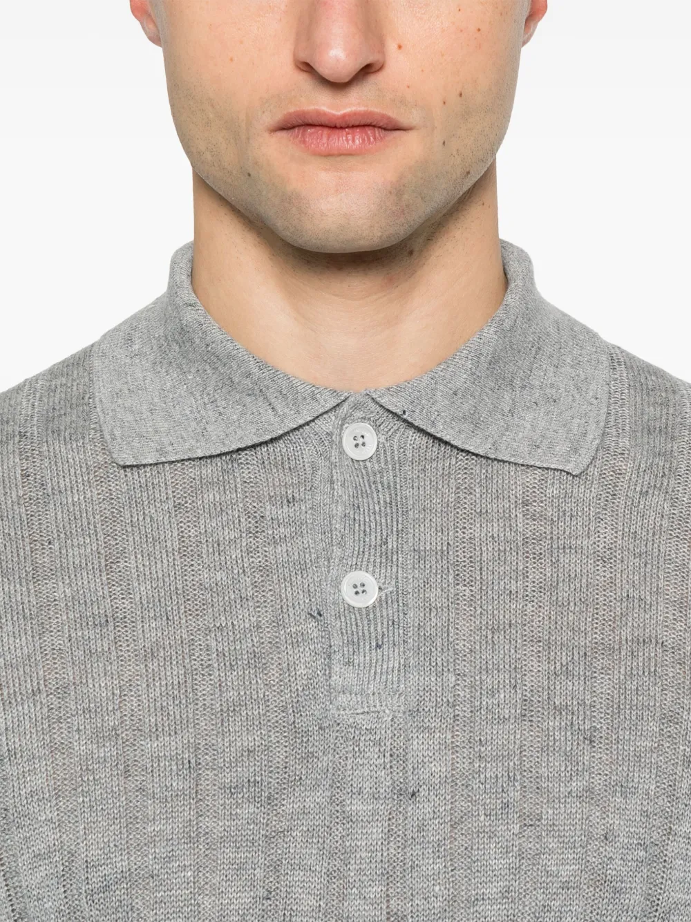 Brunello Cucinelli Poloshirt met contrasterende afwerking Grijs